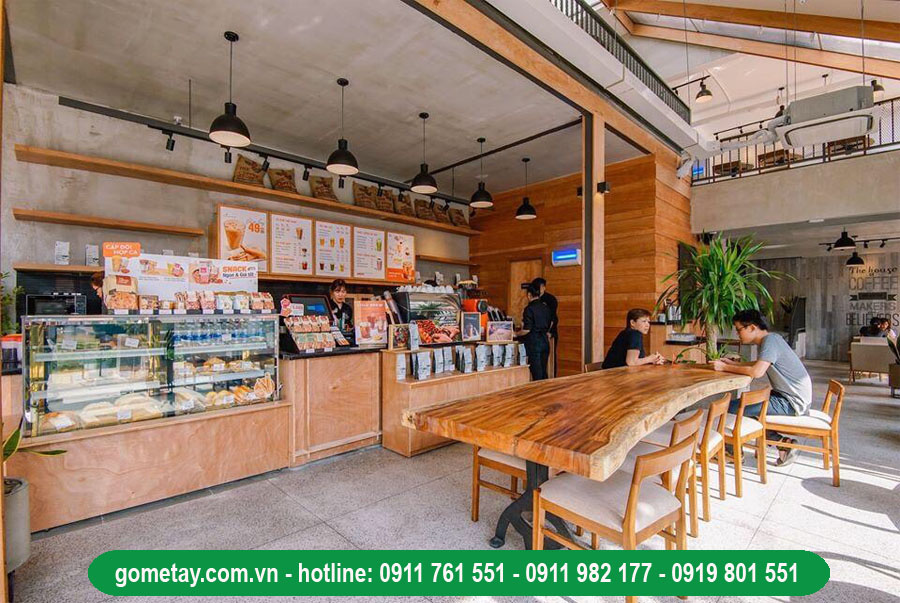 bàn ghế cafe gỗ tự nhiên