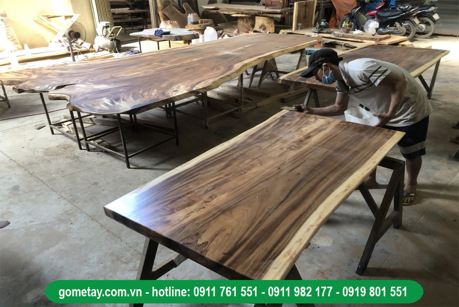 bàn gỗ nguyên tấm tphcm