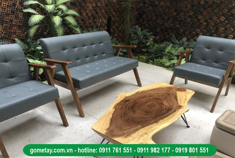 bàn sofa gỗ me tây nguyên tấm