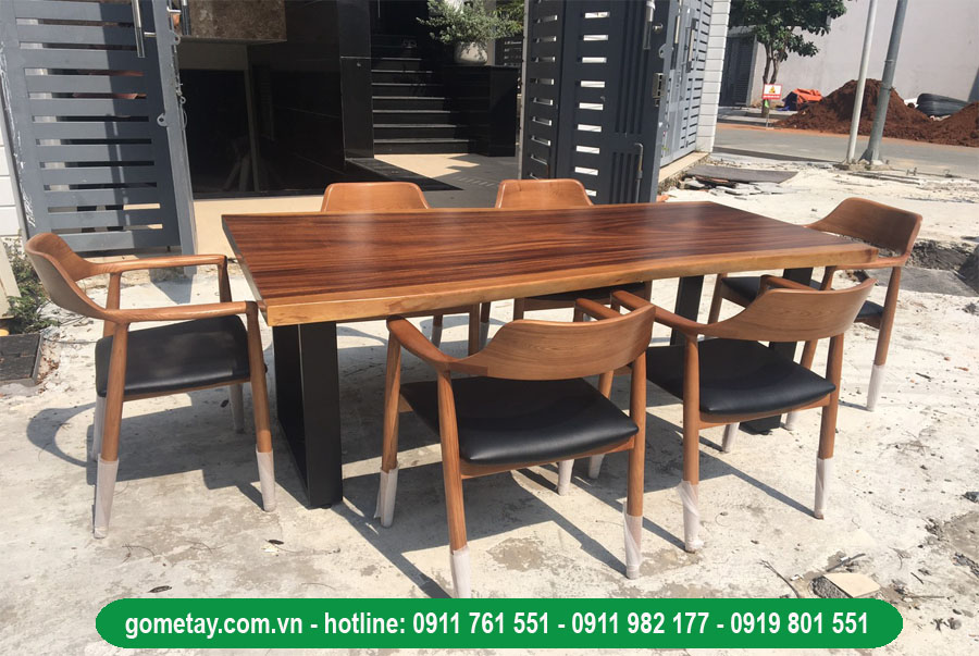 mặt bàn gỗ me tây nguyên tấm chích hợp phòng bếp 01